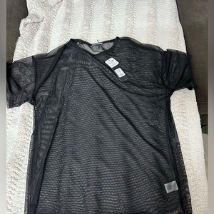 Fashion Nova see-through tee black